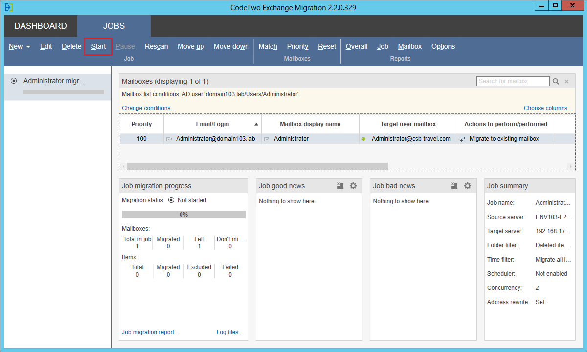 How to - Configure a migration job | CodeTwo Exchange Migration User's ...