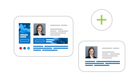 Fully-detailed or compact email signatures