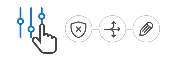 Customizable filtering and DLP policies