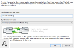 Replication of data in two directions within a group of folders (Folder ring).