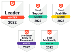 G2 badges for CodeTwo solutions in the Winter-Spring-Summer-Fall 2022 season