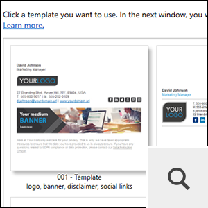 Signature template library
