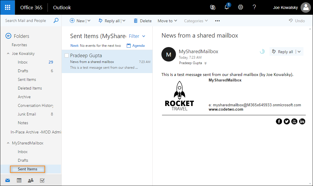 How to add signatures to Office 365 shared or resource mailboxes