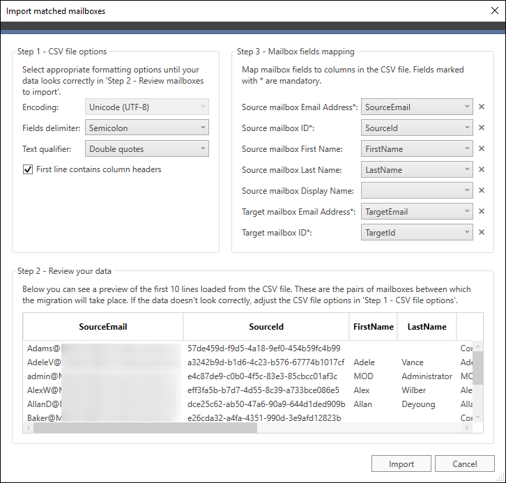 How to - Configure a migration job | CodeTwo Exchange Migration User's ...
