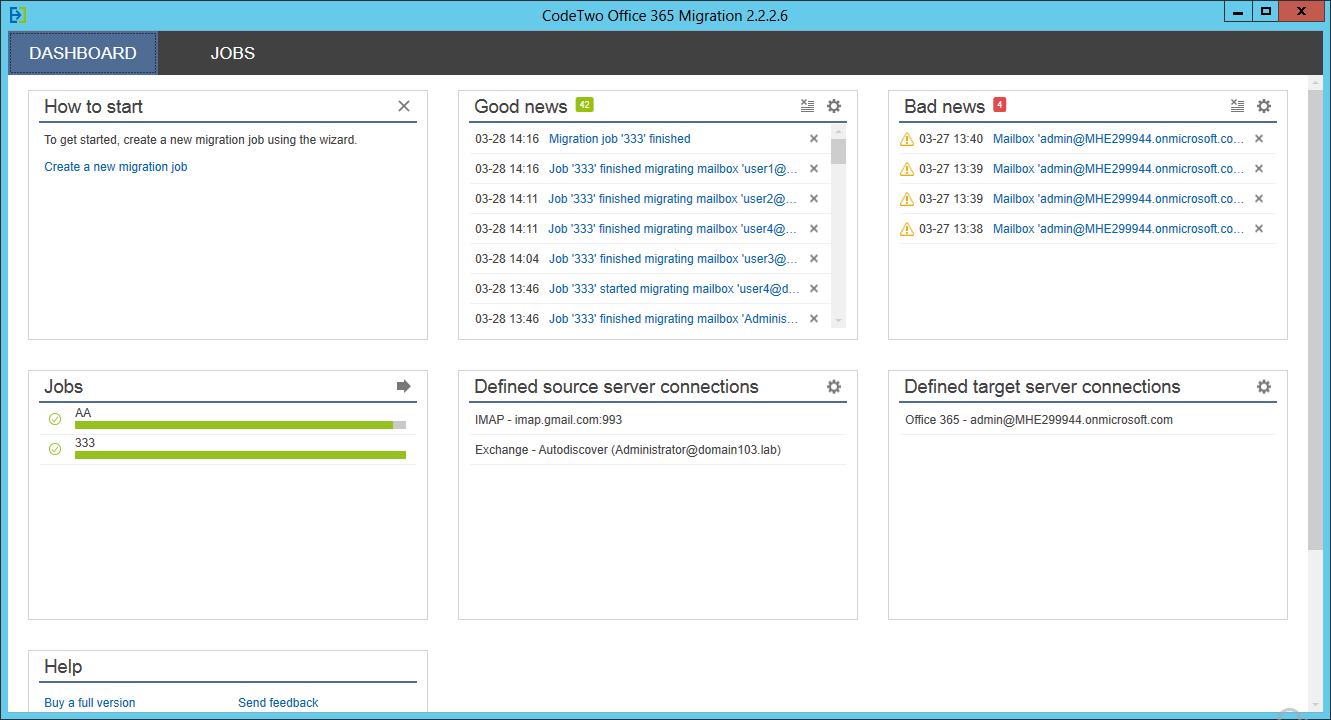 Monitoring And Diagnostics Dashboard And Jobs CodeTwo Office 365 monitoring-and-diagnostics-dashboard-and-jobs-codetwo-office-365
