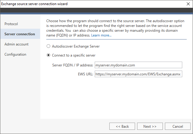 office 365 exchange server name