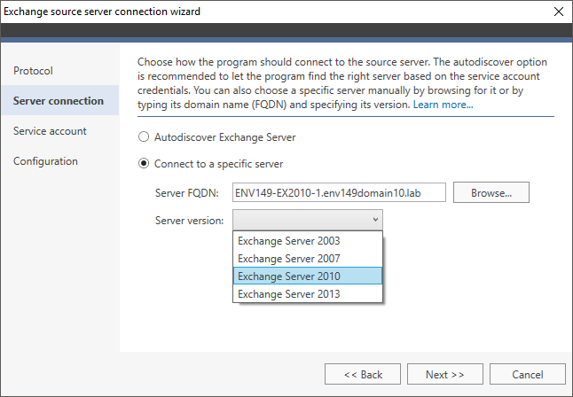 office 365 exchange server name