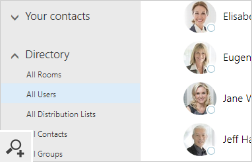 Office 365 users' photos in the Outlook on the Web People app.