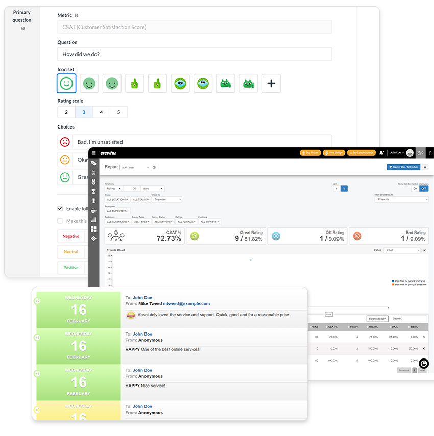 One-click CSAT surveys in emails solutions
