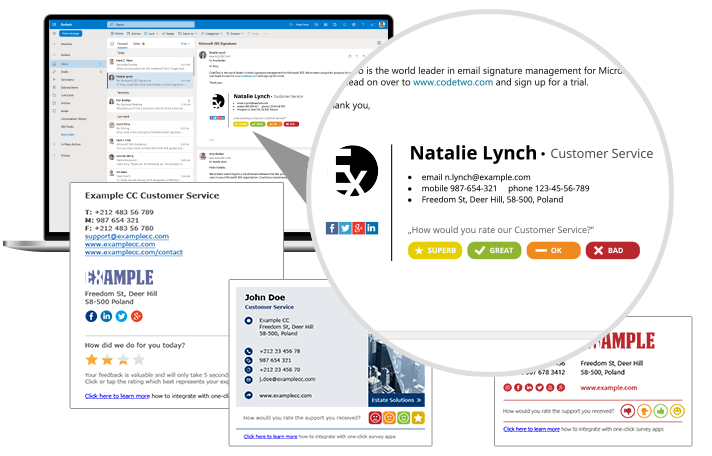 One-click CSAT surveys in emails