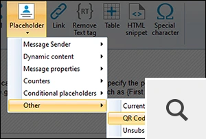 Dynamic placeholders in QR codes