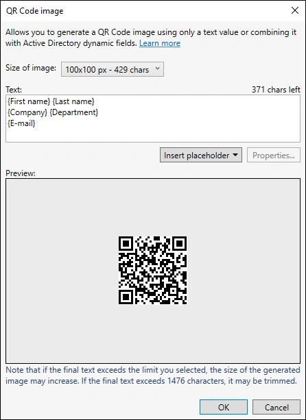 Dynamic QR codes built-in generator