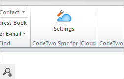CodeTwo Sync for iCloud icon in Outlook