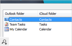 Selected pairs of folders