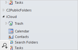 Personal folders and iCloud folders in Outlook