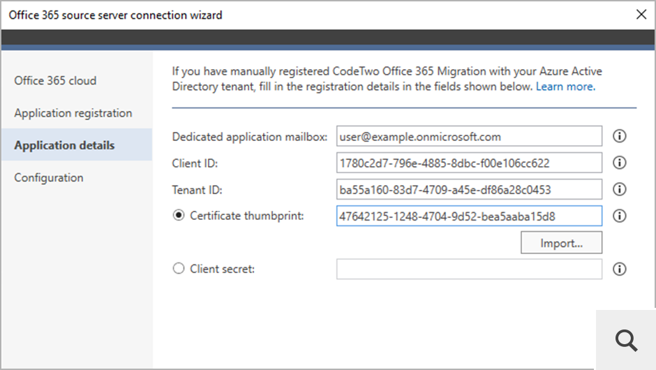 You can also register the program manually. If you do so, you will be asked to provide the necessary registration details in the server connection wizard.