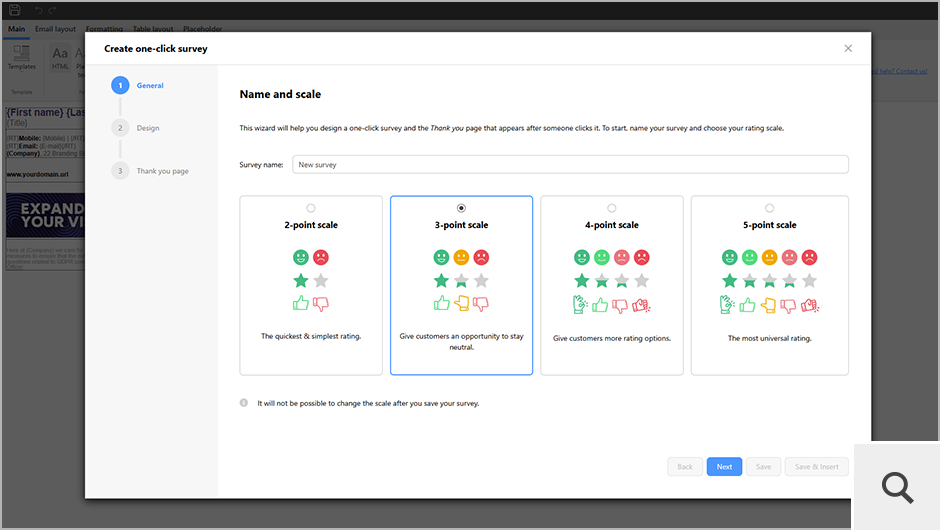 Add one-click surveys to your signatures to automate customer feedback measurement. These surveys are fully customizable, easy to use and integrated with a powerful analytics tool.