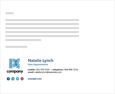 Email signatures are inserted at the very bottom of the email chain