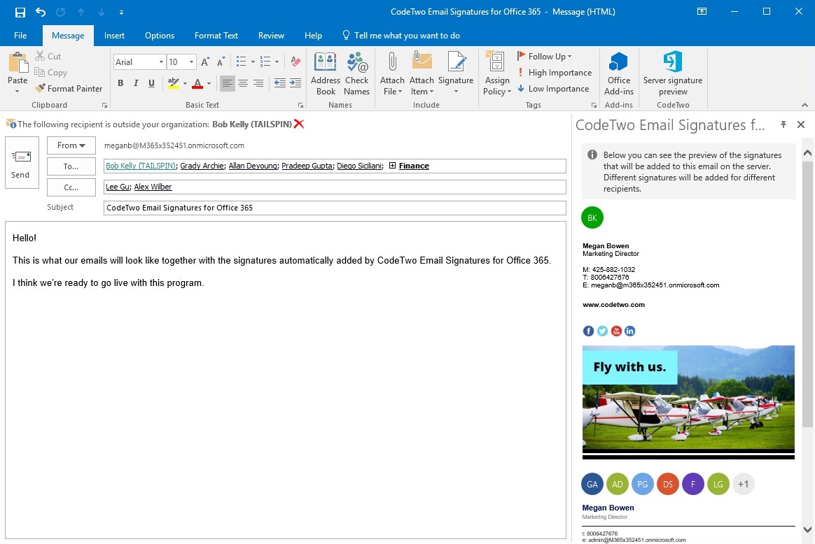 add signature in outlook