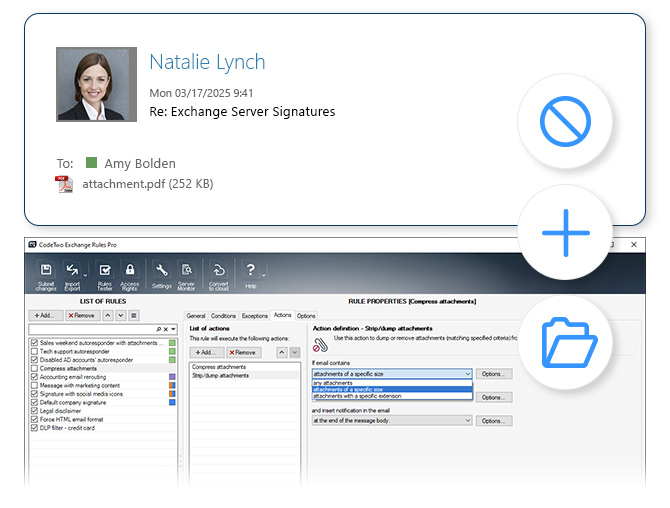Email attachment control