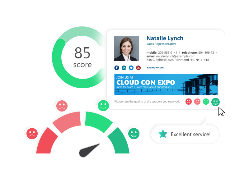 One-click customer satisfaction surveys