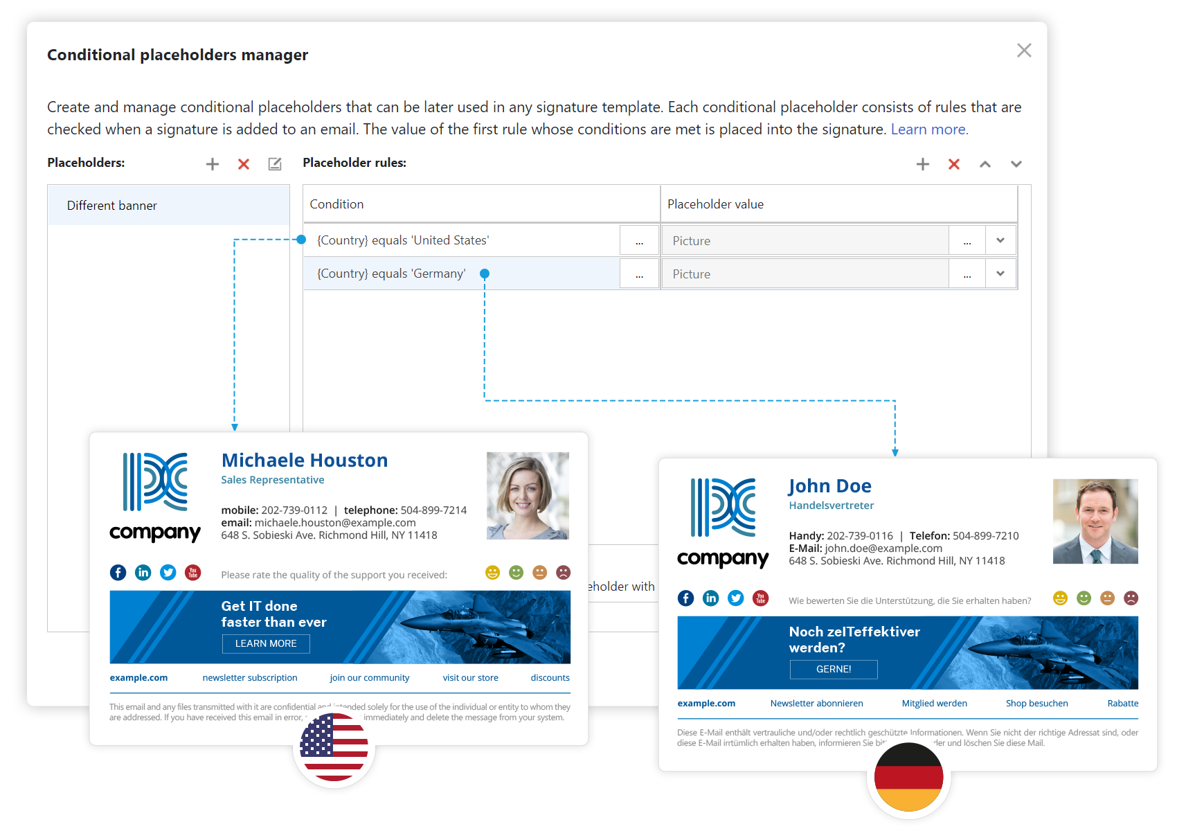 d365 email placeholders