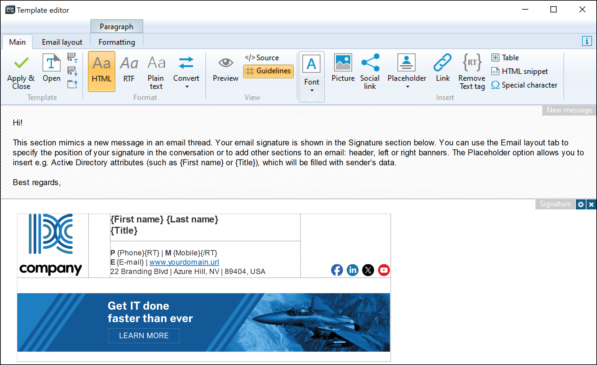 Codetwo Email Template CodeTwo Email Signatures On-prem - How does it work?