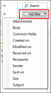 Backup restore adding filters