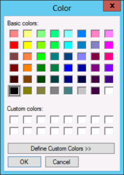 Selecting the e-mail font color.