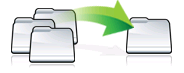 ES - Many-to-one sync type icon.
