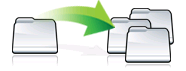 ES - One-to-many sync type icon.
