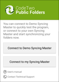 Public Folders - Android - connection 1