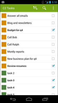 Main screen of the Mobile app.