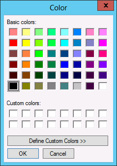 Selecting the e-mail font color.