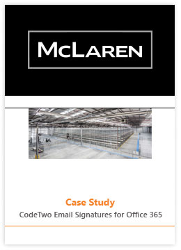 Case Study by McLaren - CodeTwo Email Signatures for Office 365