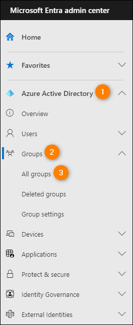 Accessing Azure Active Directory groups.