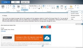 New improved WYSIWYG template editor