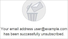 Unsubscribe banner
