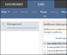 CodeTwo Office 365 Migration - tenant to tenant migartion in progress