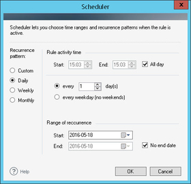 er family rule scheduler