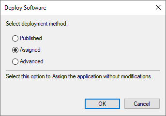 GPO deploy software assigned