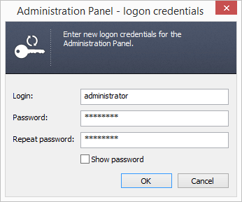 PF - Change administrator's credentials.