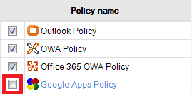 Deactivating a policy.