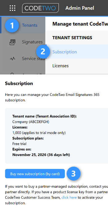 CodeTwo Email Signatures 365 - How to buy