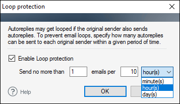 The Loop protection window.