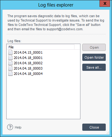 Email Signatures - log files explorer.