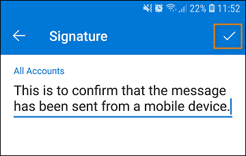 Editing and saving the signature.