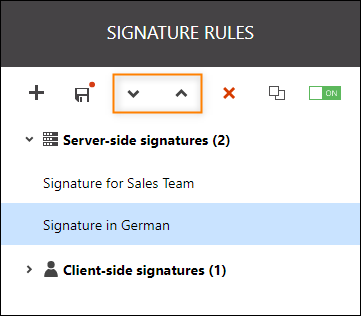 If a signature rule applies to a broader scope of users, place it lower on the list of rules.