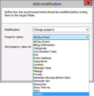 ES - Choosing subject as Property name.