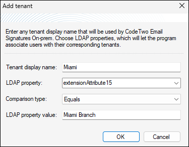 Tenant configured.